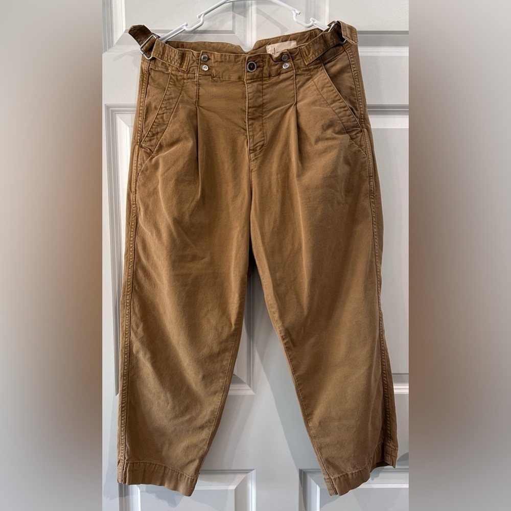 Anthropologie Paper Boy Utility Pants With Hidden Button Fly Size 29 Boho Casual - Picture 1 of 9